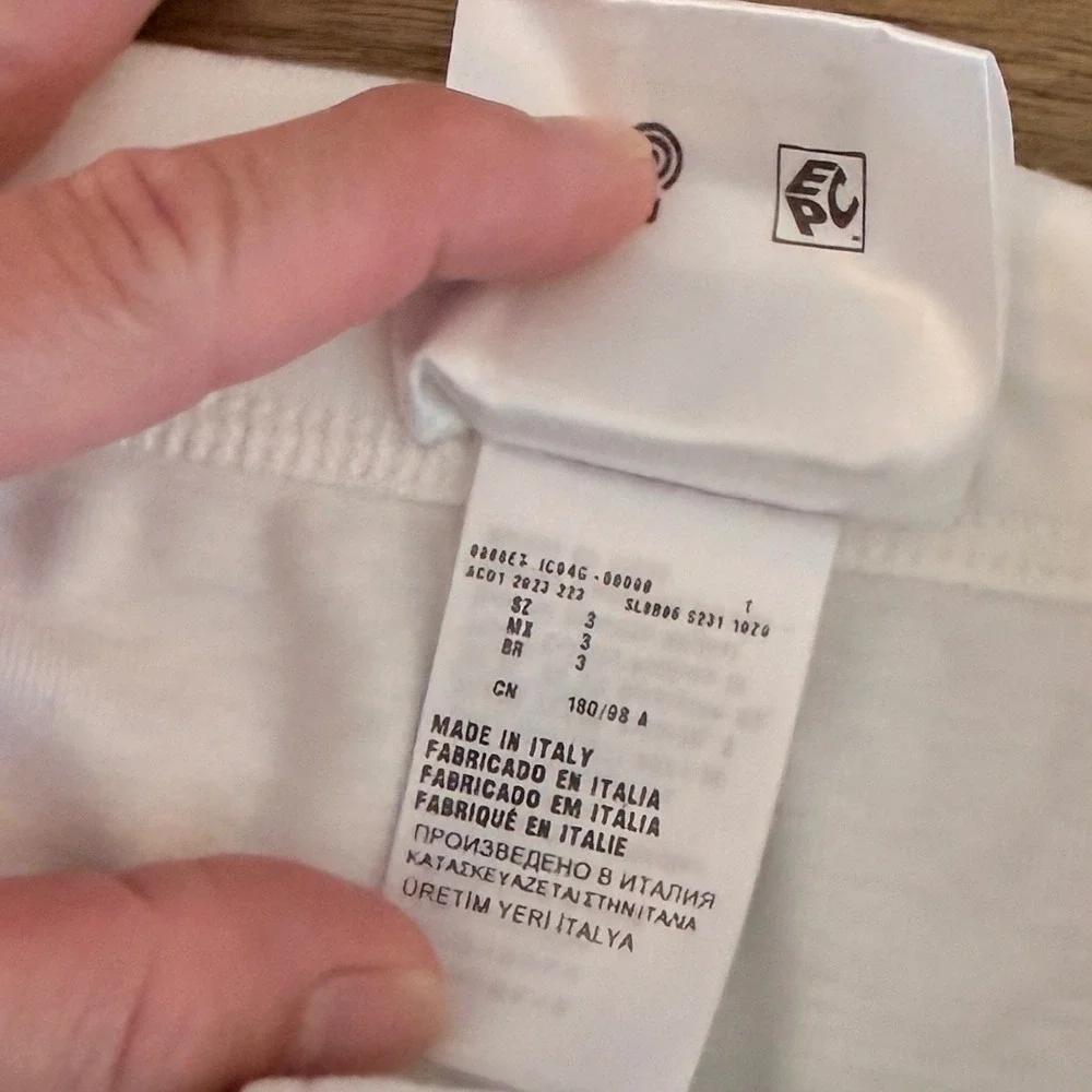 Prada Triangle white cotton drawstring briefs, SIZE 3 (Small)
